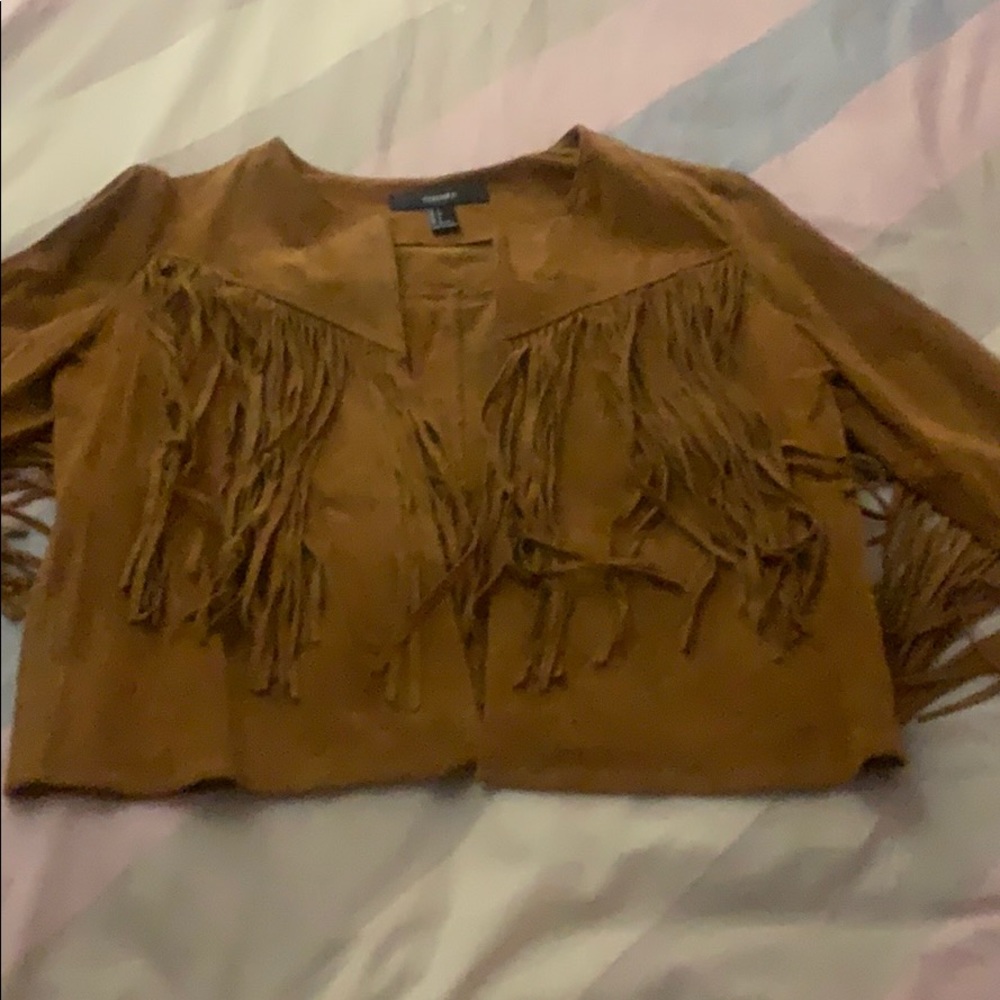 Suede fringe jacket
